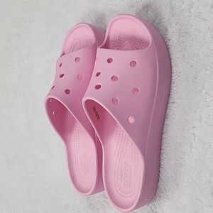 Crocs Classic Slide Platform Pink Sandals